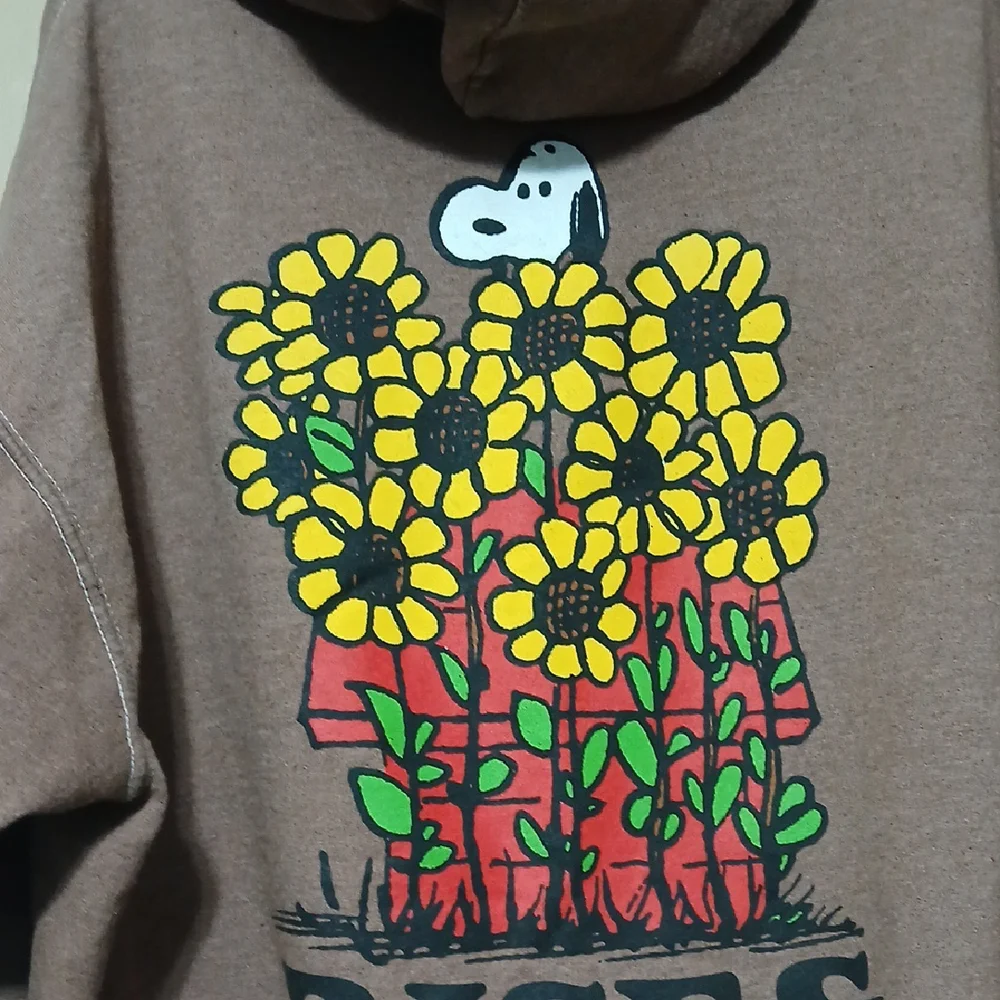 Peanuts Brown Hoodie with Woodstock Graphic - Picture 3 of 6